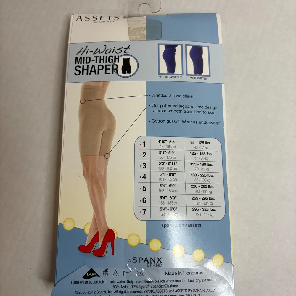 Assets by Sara Blakely Hi-Waist Mid-Thigh‎ Shaper Nude Size 1 Shapewear